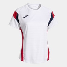 Joma Montreal Kadın Sıfır Yaka Kırmızı Beyaz Spor Tişört 902518.206