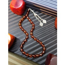 Anemore Collection Çubuk Kehribar Tesbih – Bal Rengi