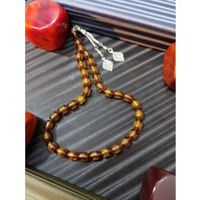 Anemore Collection Çubuk Kehribar Tesbih – Şeffaf Yeşil