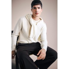 DeFacto Yün-Kaşmir Standart Fit Bisiklet Yaka Kazak F3128AX25WN