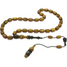 Tesbihname Sistemli Her Tanesi ve Imamesi Usta Işçilikli Kapsül Kesim Sedefli Kahverengi Siyah Katalin Tesbih