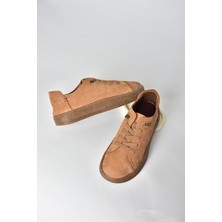 Fox Shoes V999060501 Taba Hakiki Deri Nubuk Kadın Spor Ayakkabı Sneakers