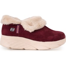 Sandal Spor Kadın Süet Kürklü Ortopedik Ayakkabı SS001-0378 Bordo