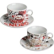 Çırpan Ev Yılbaşı Temalı 2 Kişilik Çay Fincanı 200ML