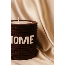 Trend Yankı Beton Mumluk Home (Kahverengi)