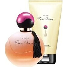 Kadınlar İçin Avon Far Away 50 ml EDP Parfüm ve Losyon Seti Aromatik Koku Hediye