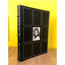Aledo 10X15 cm 300’lük Siyah Deri Fotoğraf Albümü Lüks Tasarım Not Bölümleri ile