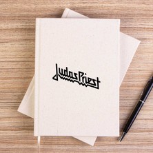 Zepplin Giyim Judas Priest Logo Çizgisiz Kanvas Defter Çizgisiz