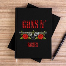 Zepplin Giyim Guns N Roses The Red Wall Siyah Kanvas Defter Çizgisiz