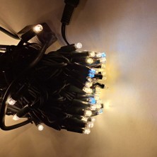 Lampist Eklemeli Dizi LED Işık 10M Yeşil Kablo Gün Işığı Beyaz Flaş