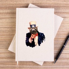 Zepplin Giyim Bear Sam Amca Çizgisiz Kanvas Defter Çizgisiz