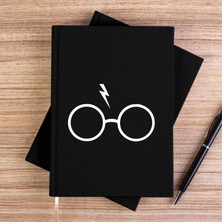 Zepplin Giyim Hary Poter Glasses Siyah Kanvas Defter Çizgisiz