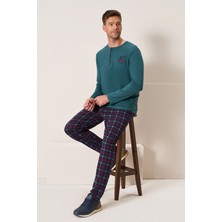 Remsa Erkek Penye Uzun Kol Pijama Takımı 3196 Zümrüt