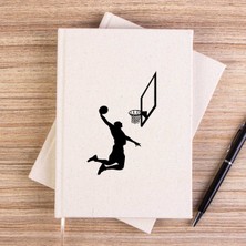 Zepplin Giyim Basketball Smack Siluet Çizgisiz Kanvas Defter Çizgisiz