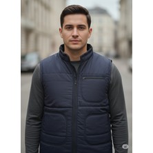 Baw Company Erkek Içi Polarlı Lacivert Yelek ,su Geçirmez 4 Cepli Yelek