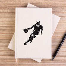 Zepplin Giyim Basketball Hoop Siluet Çizgisiz Kanvas Defter Çizgisiz