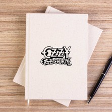 Zepplin Giyim Ozzy Osbounre Logo Çizgisiz Kanvas Defter Çizgisiz