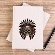 Zepplin Giyim Kızıldereli Skull Apache Çizgisiz Kanvas Defter Çizgisiz