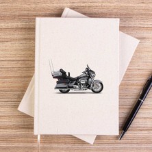 Zepplin Giyim Harley Chopper Cvo Çizgisiz Kanvas Defter Çizgisiz