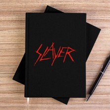 Zepplin Giyim Slayer Logo Siyah Kanvas Defter Çizgisiz