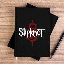 Zepplin Giyim Slipknot Symboli Siyah Kanvas Defter Çizgisiz
