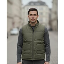 Baw Company Erkek Içi Polarlı Haki Yelek ,su Geçirmez 4 Ceplik Yelek