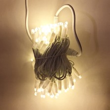 Lampist Eklemeli Dizi LED Işık 10M Beyaz Kablo Gün Işığı