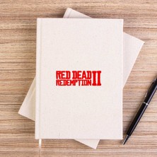 Zepplin Giyim Red Dead Redemption 2 Red Text Çizgisiz Kanvas Defter Çizgisiz