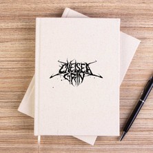 Zepplin Giyim Chelsea Grin Black Logo Çizgisiz Kanvas Defter Çizgisiz
