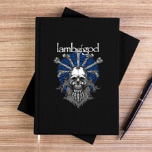 Zepplin Giyim Lamb Of God Bearded Skull Siyah Çizgisiz Kanvas Defter Çizgisiz