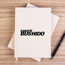 Zepplin Giyim Karete Bushido Text Çizgisiz Kanvas Defter Çizgisiz