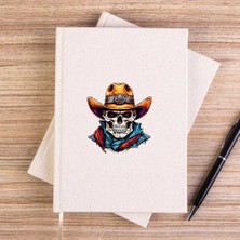 Zepplin Giyim Kovboy Skull Sherif Çizgisiz Kanvas Defter Çizgisiz