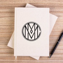 Zepplin Giyim Marilyn Manson Circle Logo Çizgisiz Kanvas Defter Çizgisiz