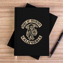 Zepplin Giyim Sons Of Anarchy California Siyah Kanvas Defter Çizgisiz