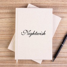 Zepplin Giyim Nightwish Logo Çizgisiz Kanvas Defter Çizgisiz