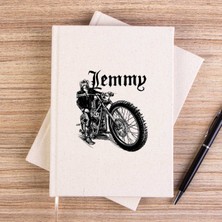 Zepplin Giyim Motörhead Lemmy Kilmister Motorbike Çizgisiz Kanvas Defter Çizgisiz