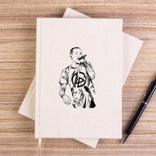 Zepplin Giyim Linkin Park Chester Grafiti Çizgisiz Kanvas Defter Çizgisiz