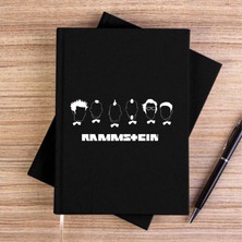 Zepplin Giyim Rammstein Drawing Siyah Kanvas Defter Çizgisiz