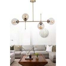 Taşcan Aydınlatma Darvin 4 Lü Eskitme Avize Bal Camlı Yatak Odası Mutfak Salon Avize