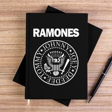 Zepplin Giyim Ramones Bw Siyah Kanvas Defter Çizgisiz