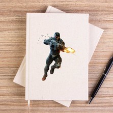 Zepplin Giyim Crysis Fire Warrior Çizgisiz Kanvas Defter Çizgisiz
