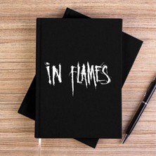 Zepplin Giyim In Flames Logo Siyah Kanvas Defter Çizgisiz