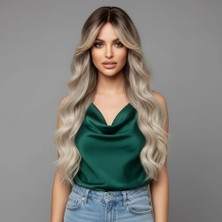 Gigi Giyim Geniş Dalgalı Küllü Sarı Perçemli Peruk