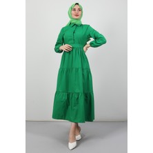 Giza Store Standart Yaka Düğmeli Elbise Benetton