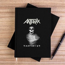 Zepplin Giyim Anthrax Madhouse Siyah Kanvas Defter Çizgisiz