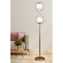 Taşcan Aydınlatma Sonsuz 2 Li Eskitme Lambader Beyaz Camlı Modern , Oturma Odası ,yatak Odası , Salon Lambader