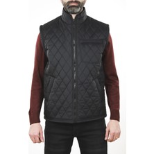 Baw Company Erkek Siyah Cepli Içi Polarlı Rahat Kalıp Kapitone Şişme Yelek