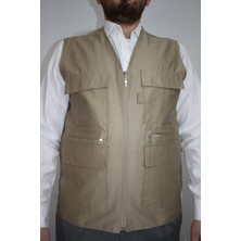 Baw Company Dostumgiyim Erkek Çok Cepli Yazlık Yelek Baba Renk ve Çıtçıt Değişebilir