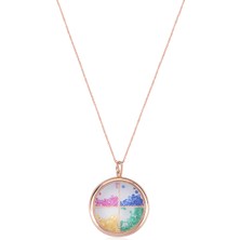 Emiliano Jewellery Emılıano Jewellery 925 Ayar Zirkon Taşlı Yuvarlak Kolye