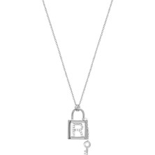 Emiliano Jewellery Emılıano Jewellery Silver 925 Ayar Zirkon Taşlı Harf Kolye